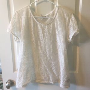 Embroidered white top